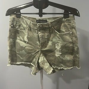 ROCK & REPUBLIC Camo Cutoff Shorts